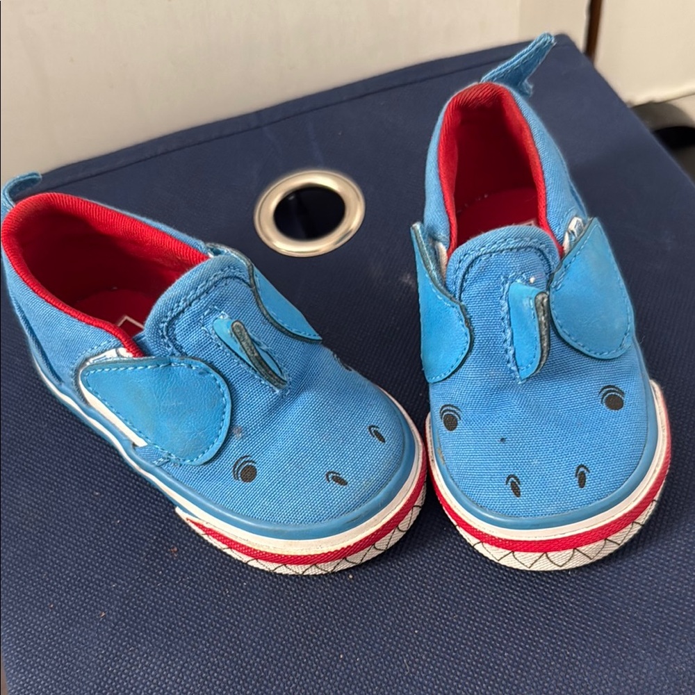 Vans Blue Shark Slip-On Sneakers